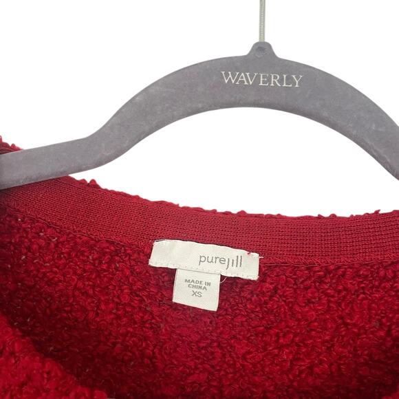 Pure Jill Red Knit Crewneck Sweater - Picture 8 of 8